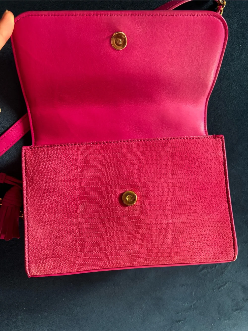Tory Burch Fleming Snake Small Hibiscus Flower Convertible Shoulder Bag